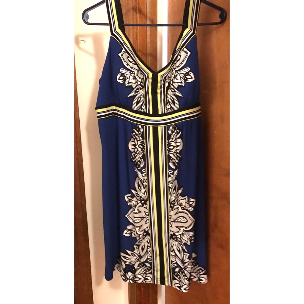 XL Apt 9 Blue, White, Pale Green Midi Dress
